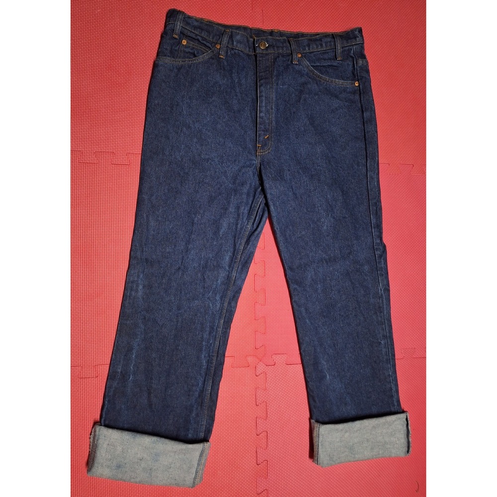 Vintage Levi's SF207 Orange Tag 1986 Blue Denim straight Long Jeans 38x34 Men
